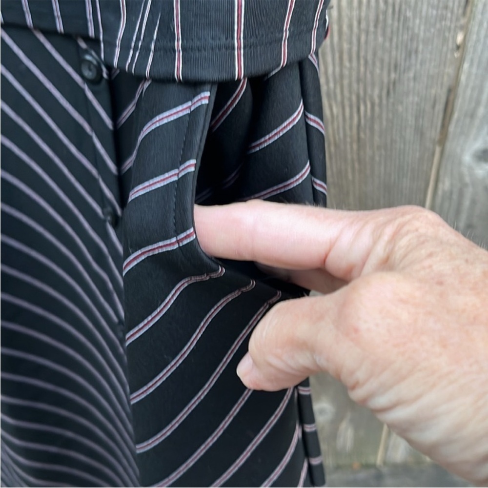 NWT J. Jill Ponte Knit Pinstripe Layered Dress Size Medium - Picture 5 of 10